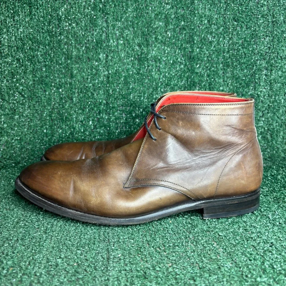 Suitsupply Goodyear Welted Leather Chukka Classic Dress Boot Brown Mens Size 9